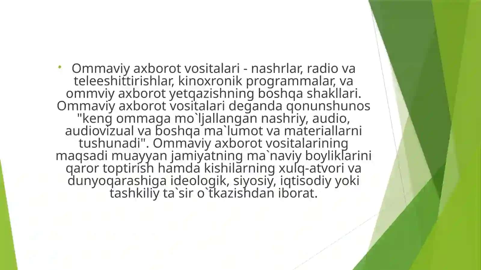 Ommaviy axborot vositalari va ular faoliyatining konstitutsiyaviy-huquqiy tartibga solinishi 4