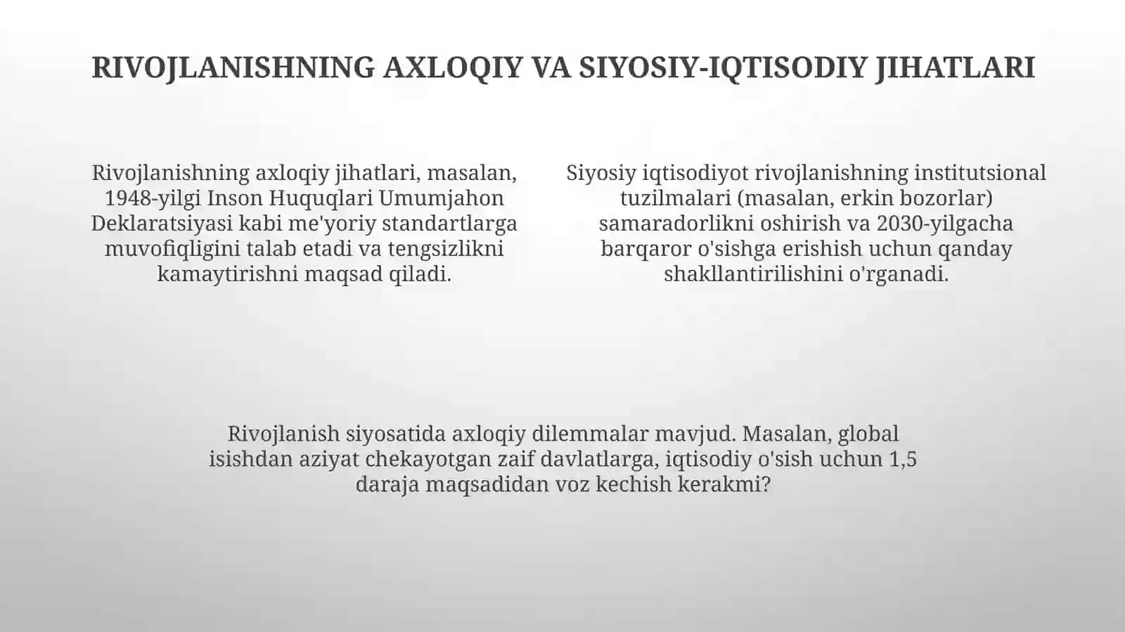 Rivojlanish falsafasi 4