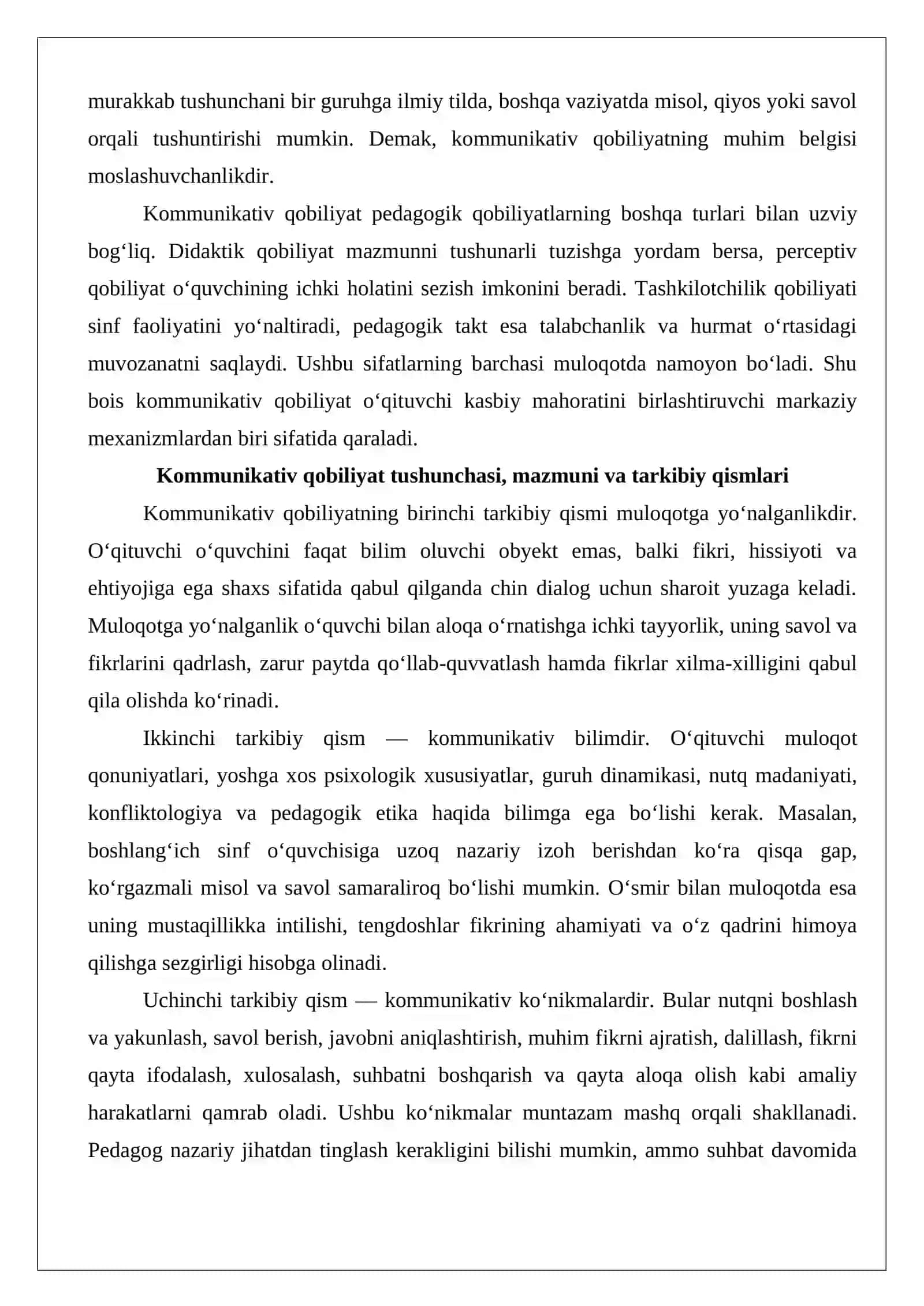 O‘qituvchining kommunikativ qobiliyati. Pedagogik muloqot.. 4