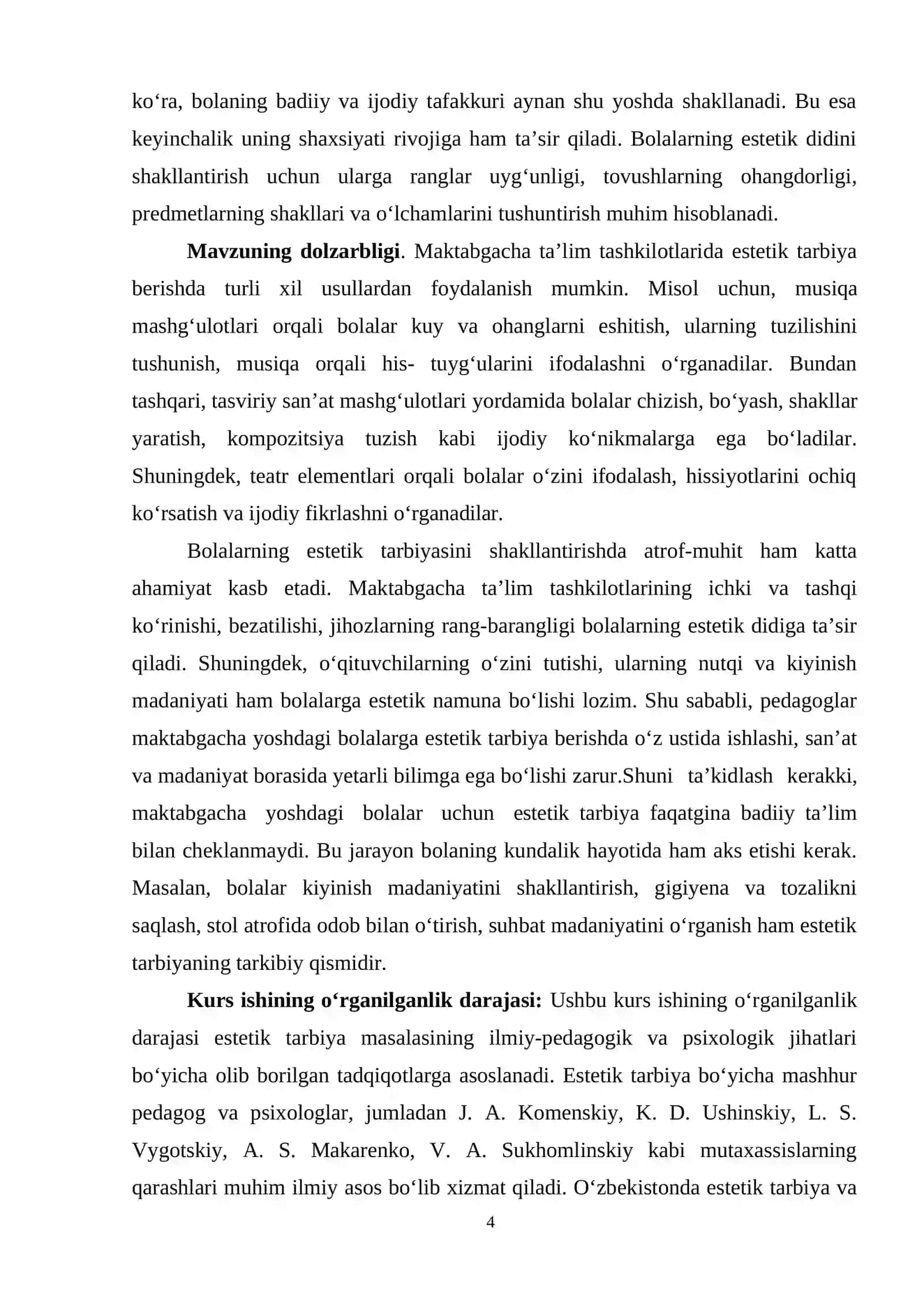 BOLALARNING ESTETIK TARBIYASIDA TASVIRIY SAN’ATNING O‘RNI 4