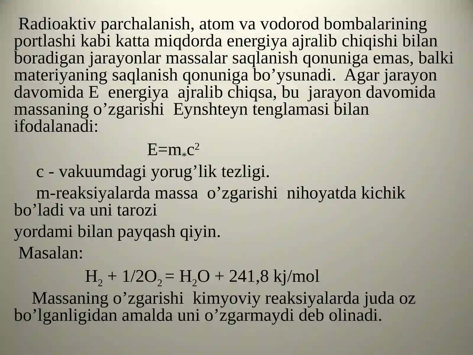 Kimyoning asosiy qonunlari 4