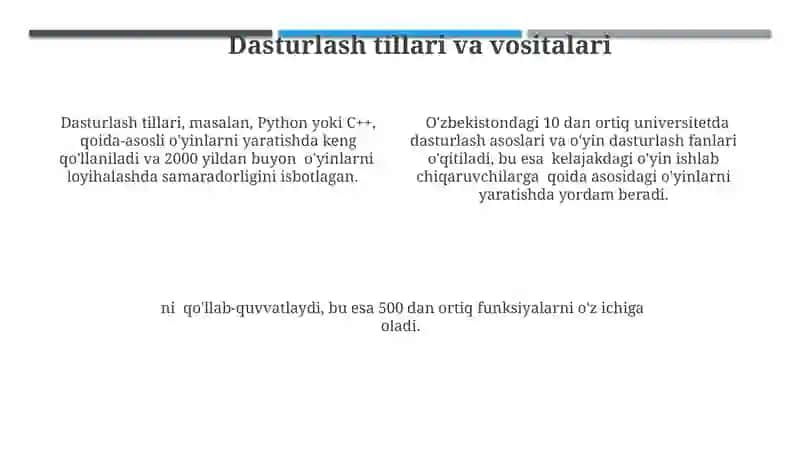 Qoidaga asoslangan o'yinlar 4