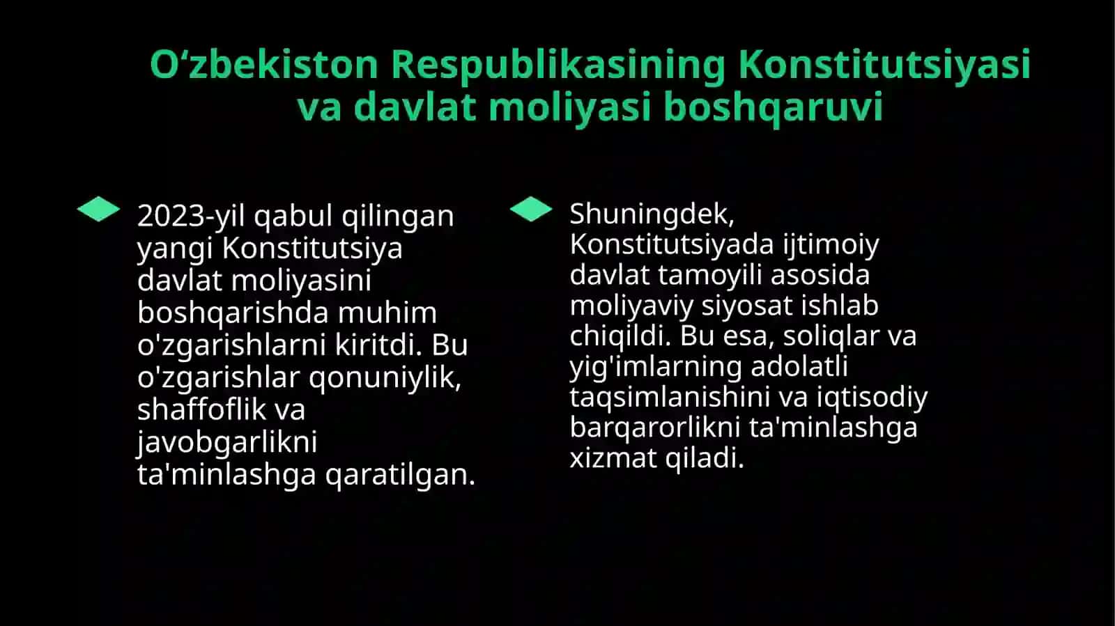 Davlat moliyasini sog‘lomlashtirish yuzasidan amalga oshirilayotgan tadbirlar va ularning strategik maqsadlari va taktik vazifalari 4