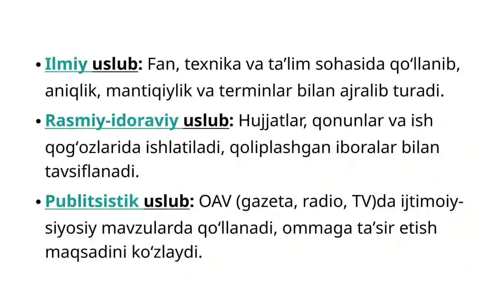Publististik uslub va rasmiy uslub 4