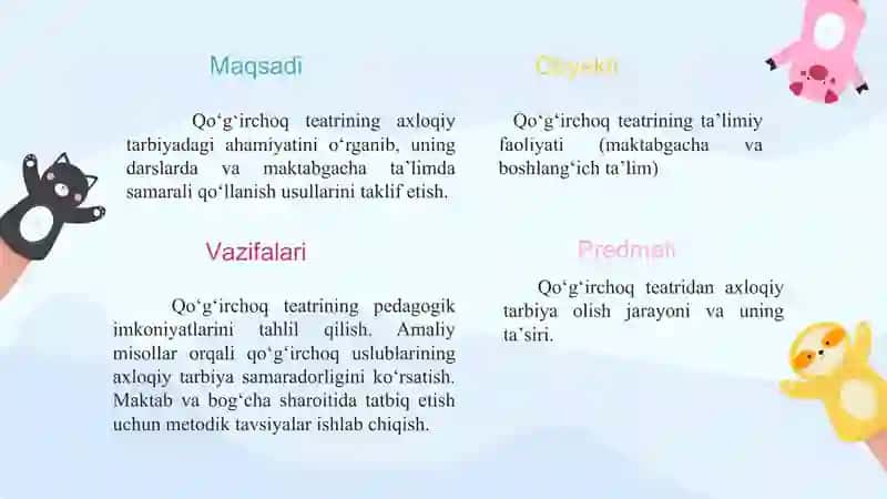 Qoʻgʻirchoq teatri orqali axloqiy tarbiya berish 4