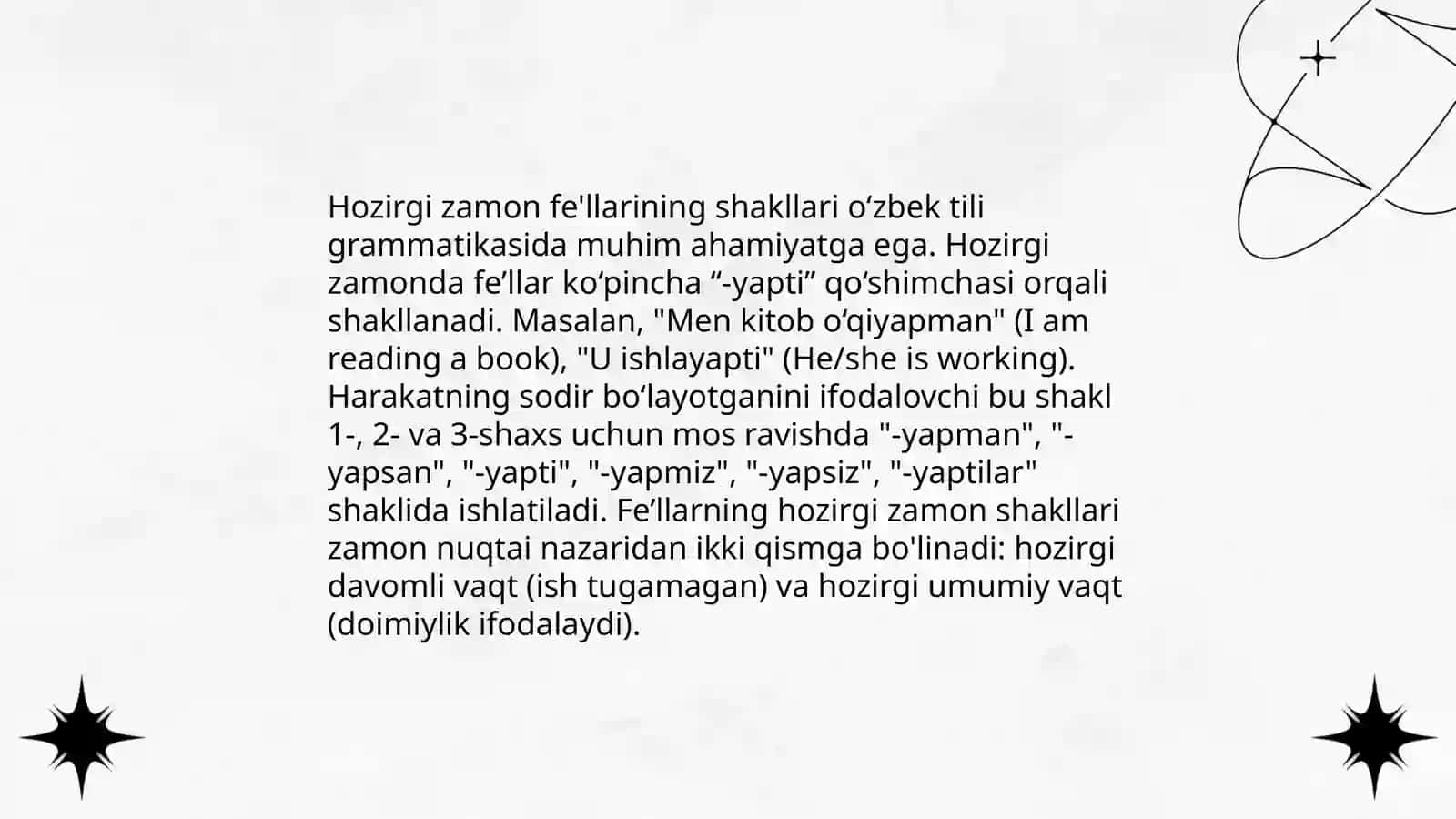 Hozirgi zamon fellari 4