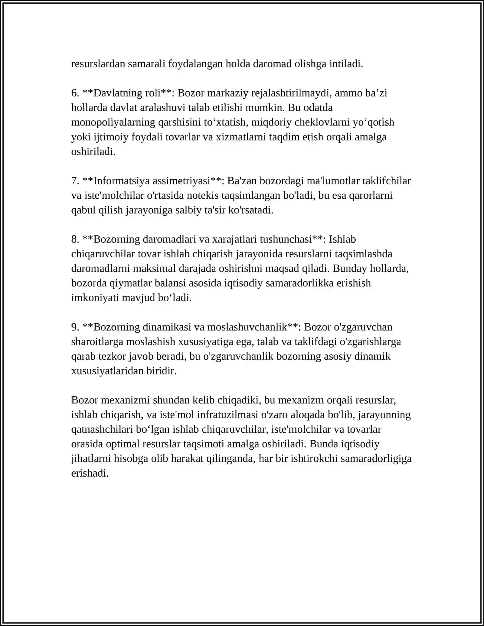 BOZOR MEXANIZMI VA UNING TARKIBIY QISMLARINING IQTISODIY NAZARIY TAVSIFI 4