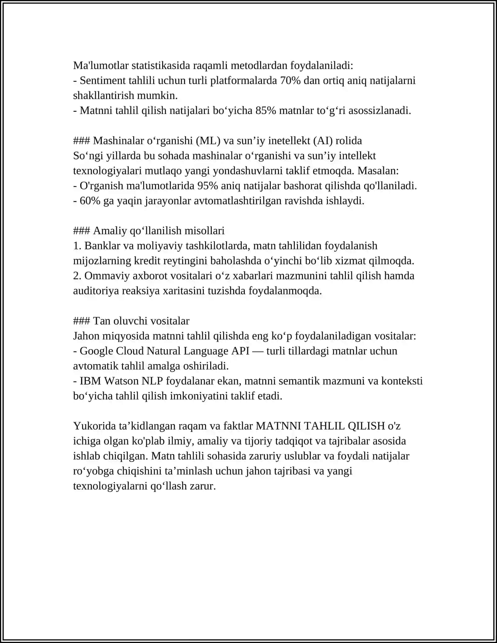 MATN MUHARI YORDAMIDA JADVAL YARATISH 4