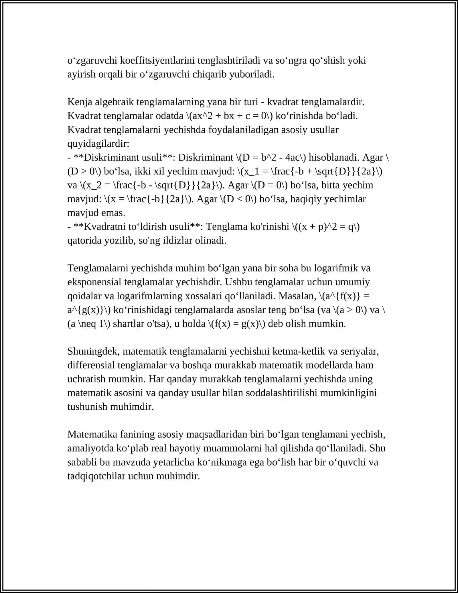 Mavzu: 1 SINFDA MASALALAR YECHISHNI ORGATISH 4