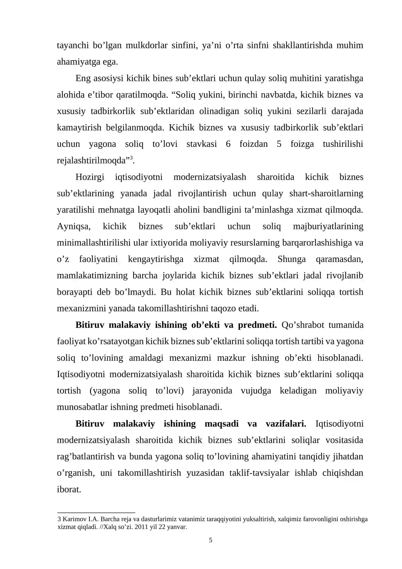 Kichik biznesni rivojlantirishda yagona soliq to’lovining ahamiyati 4