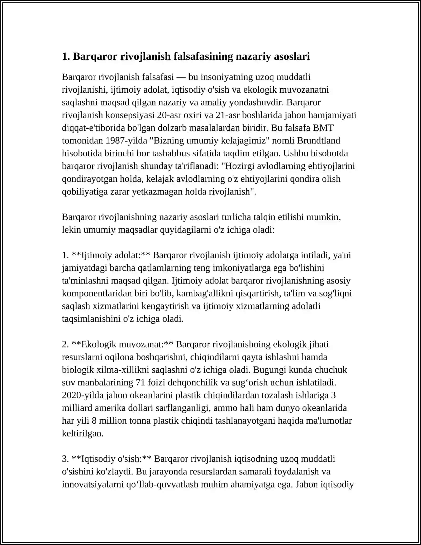 BARQAROR RIVOJLANISH FALSAFASI VA KELAJAK KONSEPSIYALARI 4