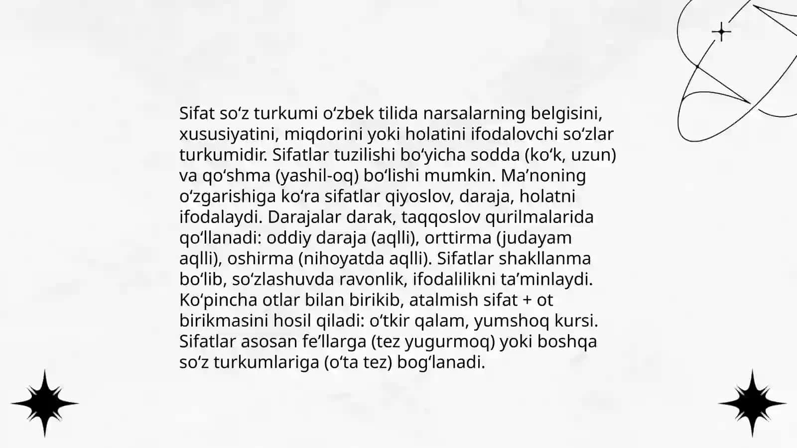 Sifat soʻz turkumini oʻrganishda interfaol usullarni qoʻllash 4