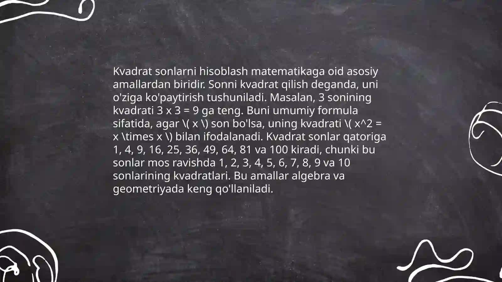Sonning kvadratini hisoblash 4