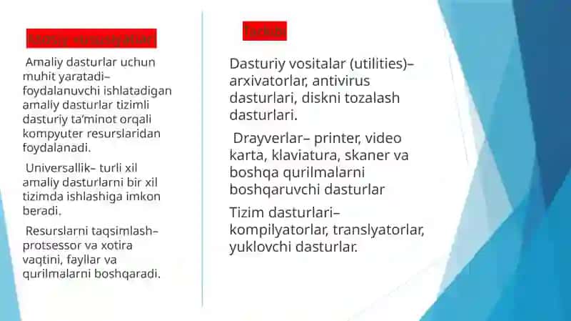 STATSIONAR VA MOBIL OPERATSION TIZIMLAR TURLARI 4