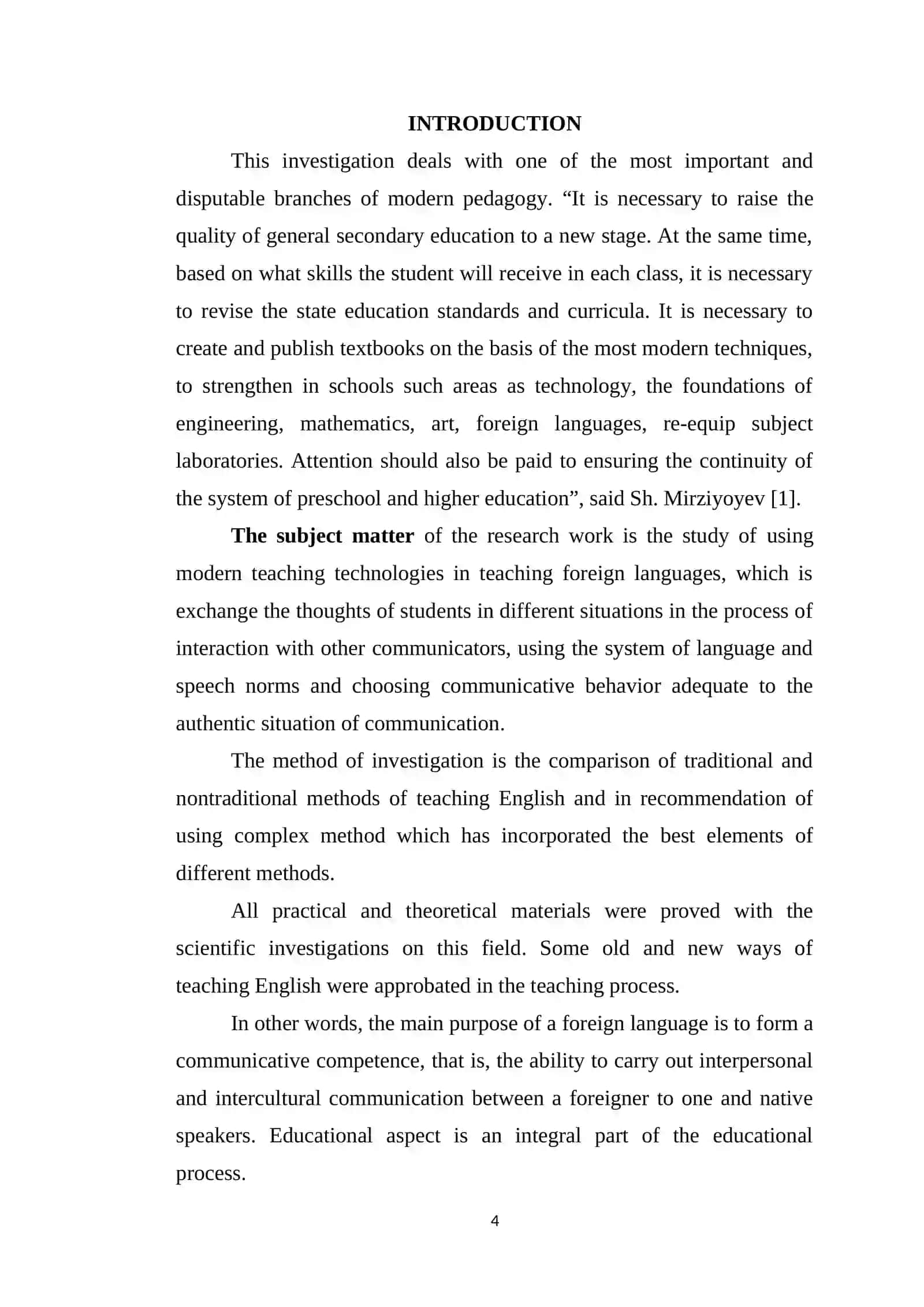 THE ROLE OF MODERN PEDAGOGICAL TECHNOLOGIES IN TEACHING FOREIGN LANGUAGES 4