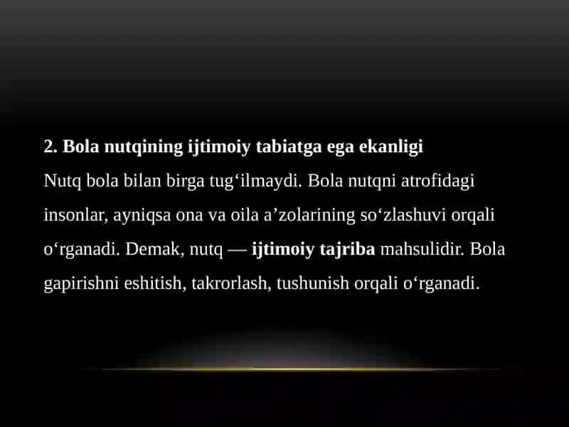 Bola nutqining shakllanishi va rivojlanishi 4