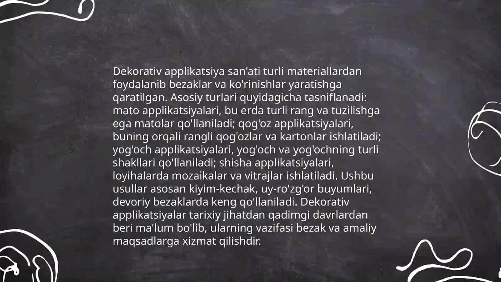 Applikatsiya turlari Dekarativ ca manzarali applikatsiya 4