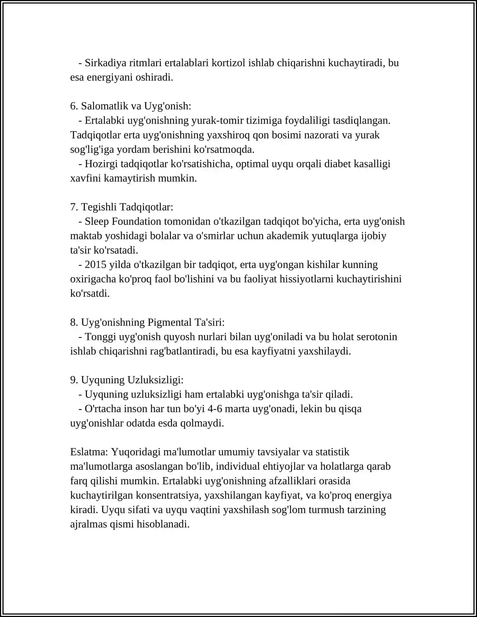 Ertalabki Uyg'onish 4