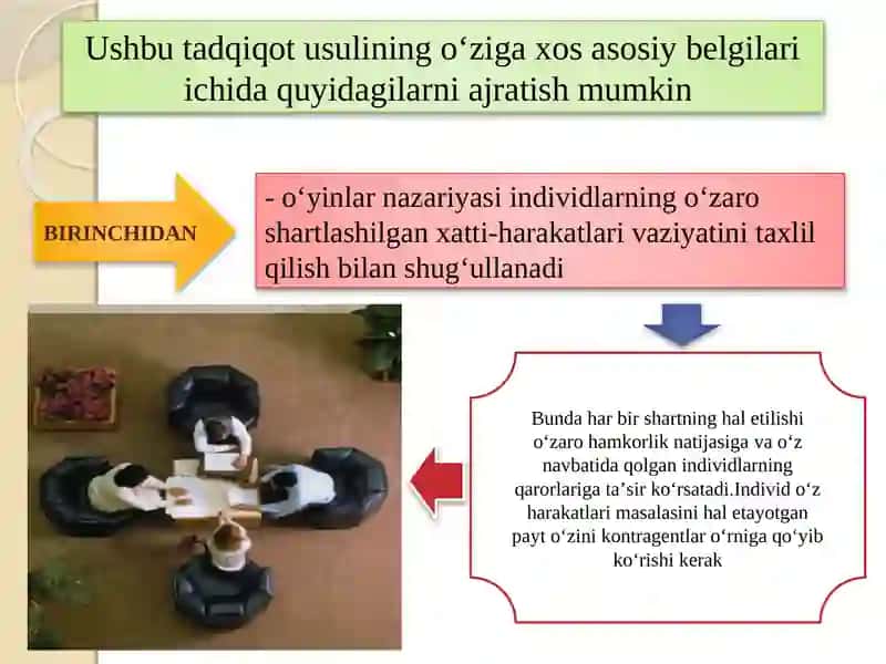 O`yinlar nazariyasi va o`zaro hamkorliklarni modellashtirish 4