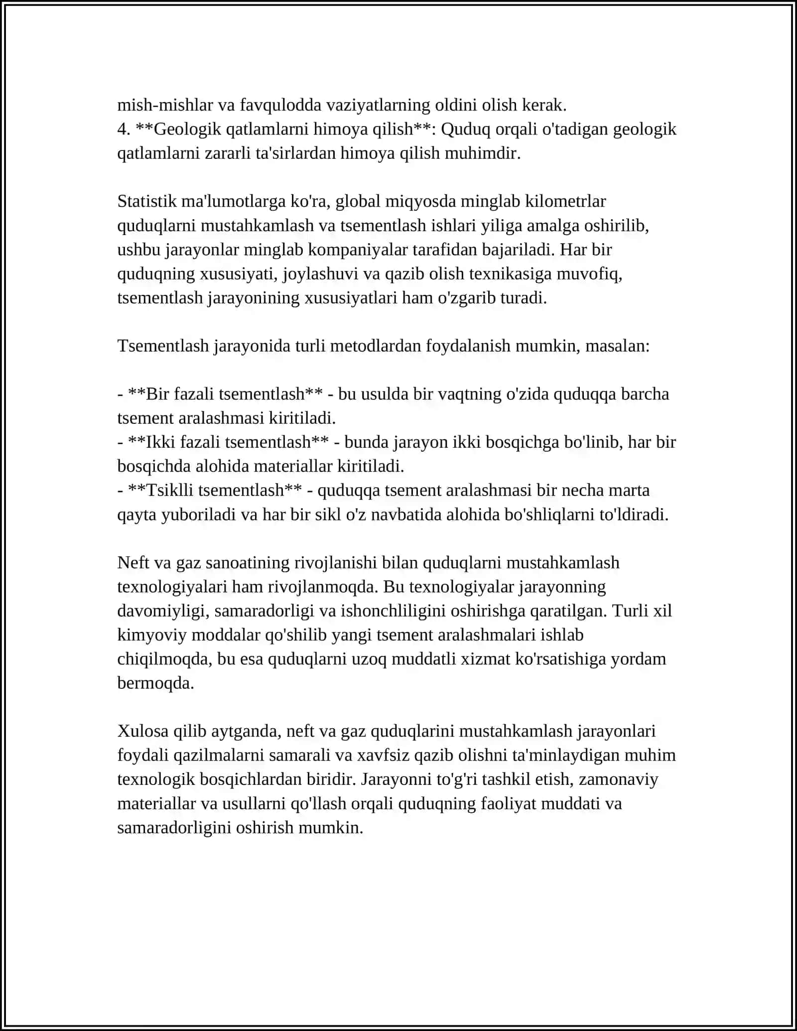 NEFT VA GAZ QUDUQLARINI MUSTAHKAMLASH 4