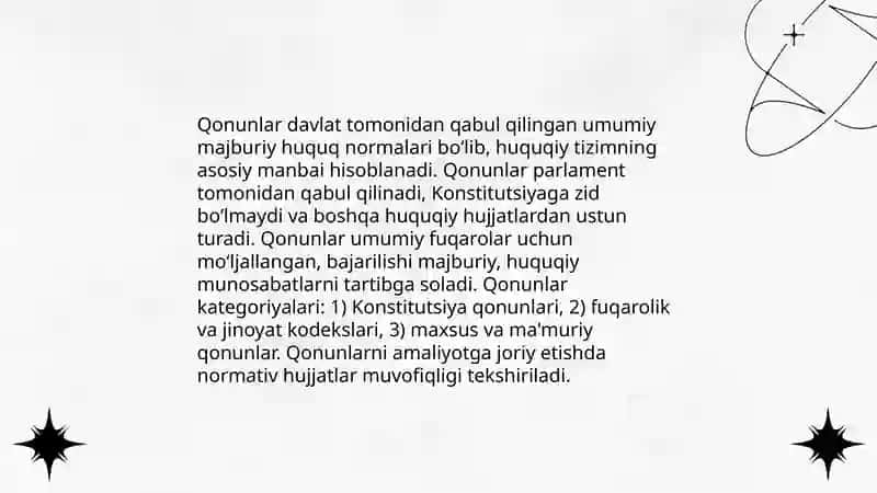 Huquq manbalaring turlari 4