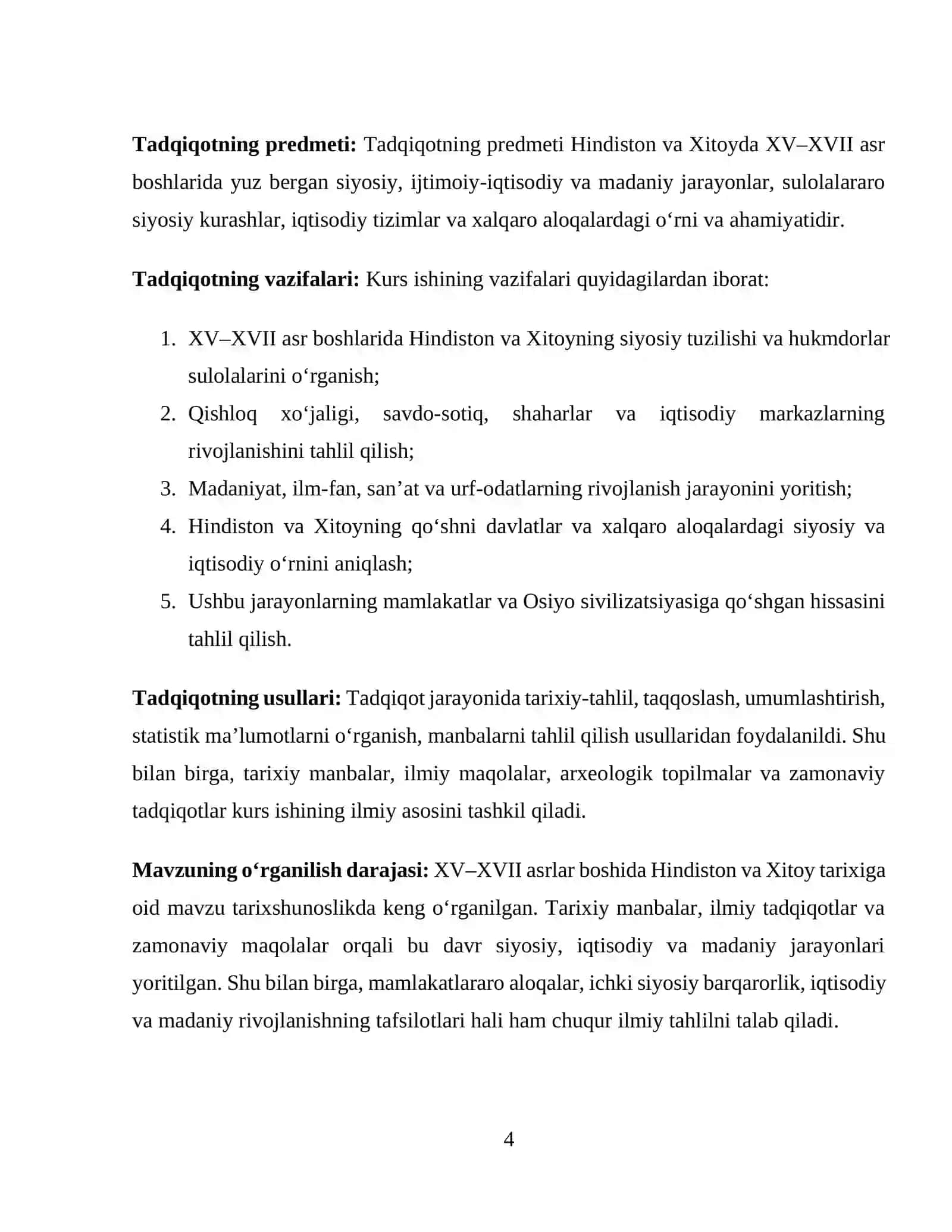 KURS ISHI: TADBIRKORLIK VA BOSHQARUV FANIDAN 4