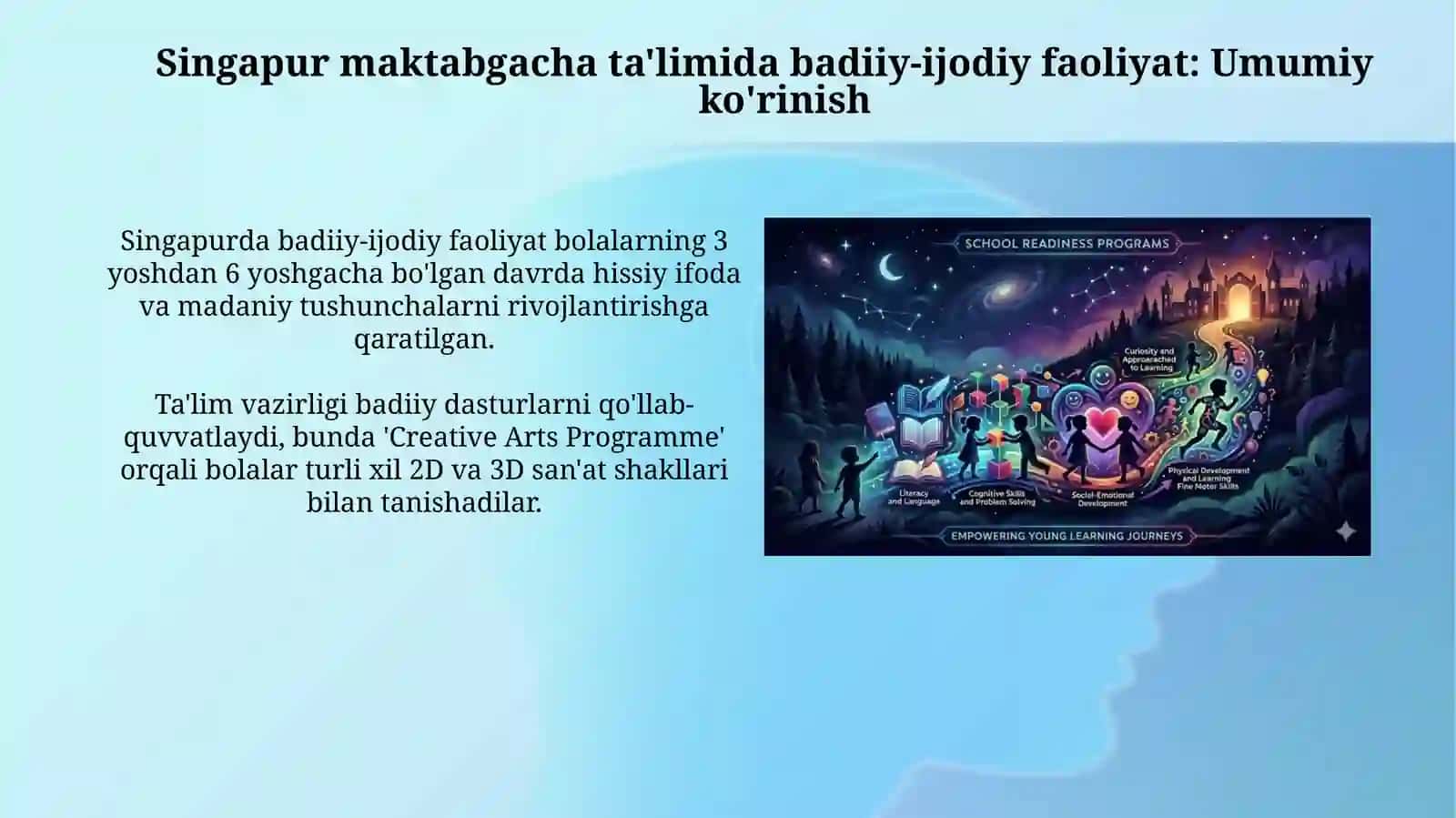 Rivojlangan maktabgacha talim tashkilotida badiiy ijodiy faolyatini oʻrganish 4