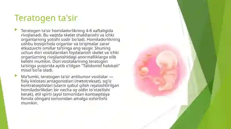 Dori Vositalarining Homilaga Ta’siri 4
