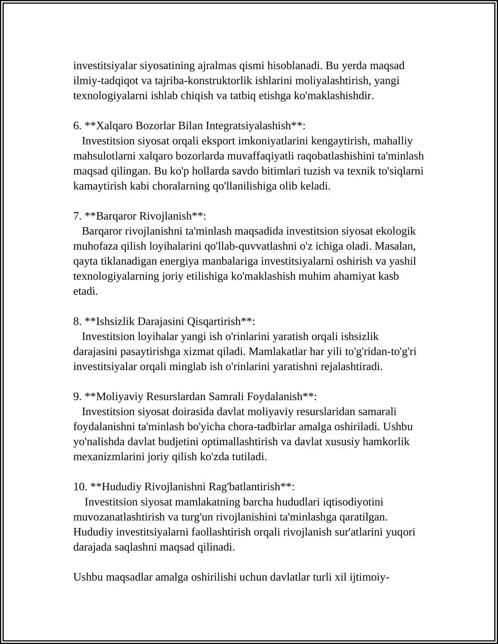 WALMART KOMPANIYASINING INVESTITSIYALAR SIYOSATI 2024-2025-o'quv yili 4