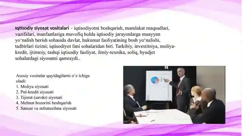 Iqtisodiy siyosatni ishlab chiqishda vositalar va cheklovlar 4