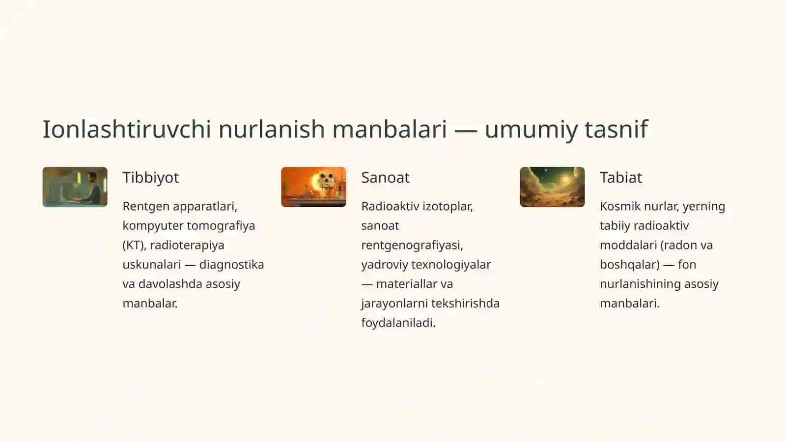 DPMlarda INMlardan foydalanilganda dozimetrik va radiometrik nazorat oʻtkazishning asoslari 4