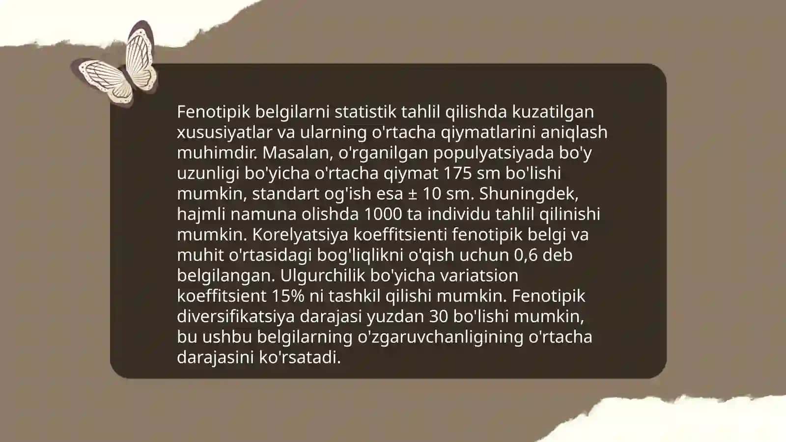 Ajralish ketishning statistik xarakteriga doir masalalar yechish (X² usuli) orqali fenotipik radikallarni aniqlash 4