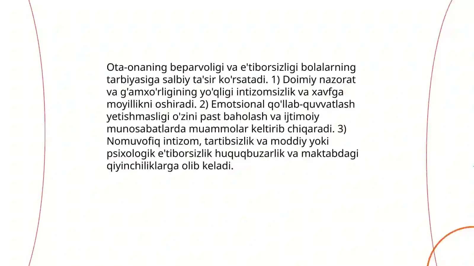 "Tarbiyasi qiyin" bolalarning kelib chiqish sabablari 4