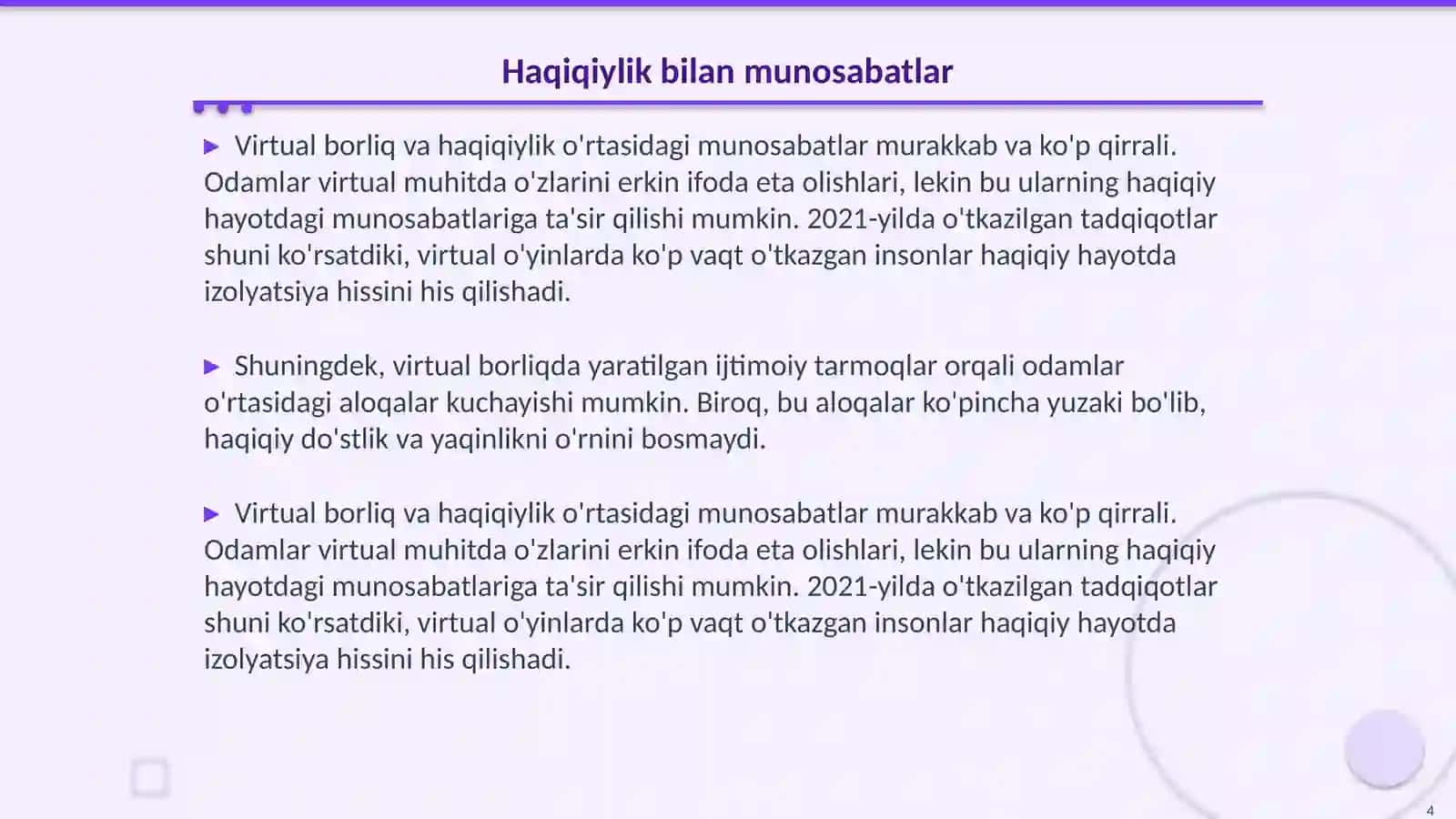 Virtual borliq haqida tahlil etish 4