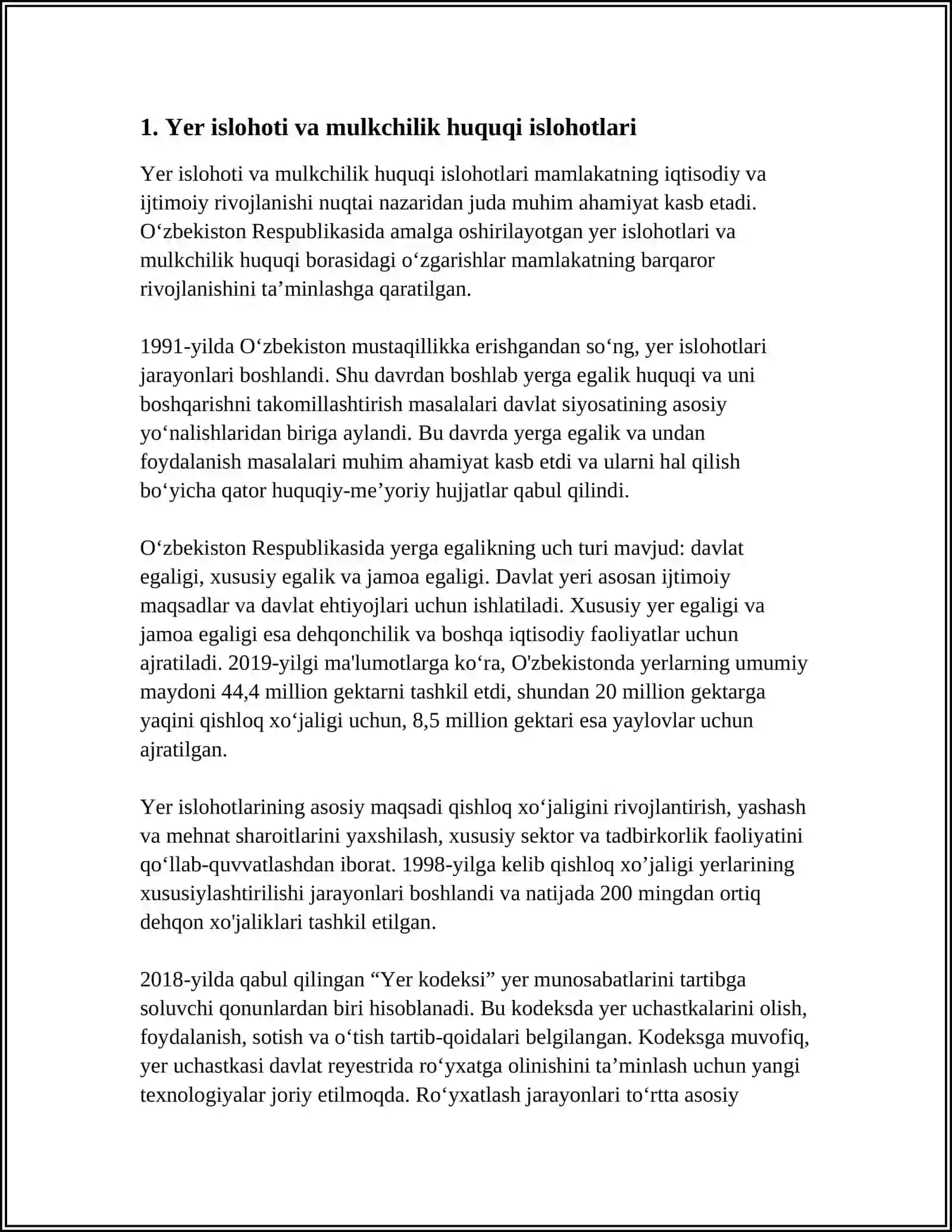 MUSTAQILLIK YILLARIDA QISHLOQ XO'JALIGI VA SANOAT SOHASIDAGI O'ZGARISHLAR 4