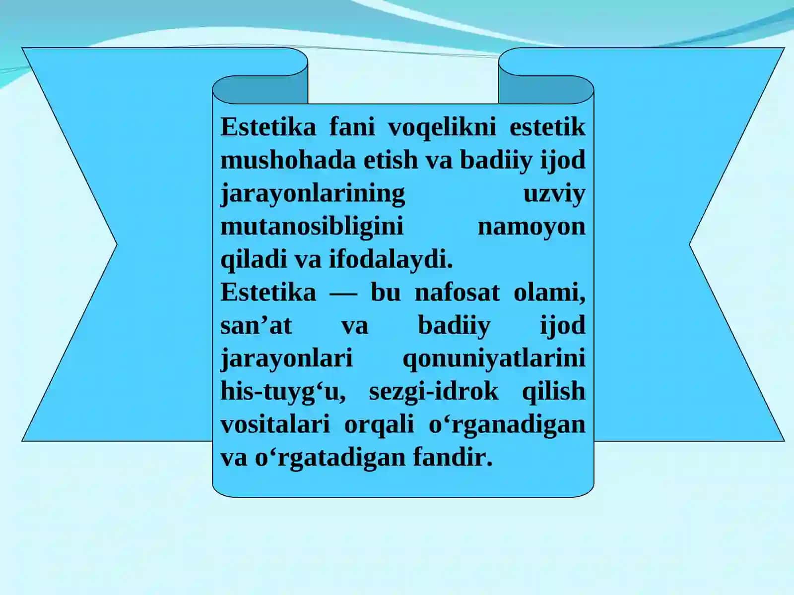 Estetika falsafasi 4