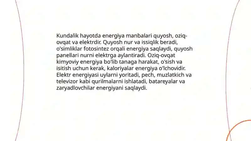Energiya va uning turli manbalari 4