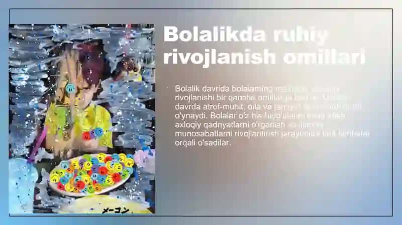 Bolalik va oʻsmirlik davrida maʼnaviy ruhiy jismoniy va tibbiy tamoyillari 4