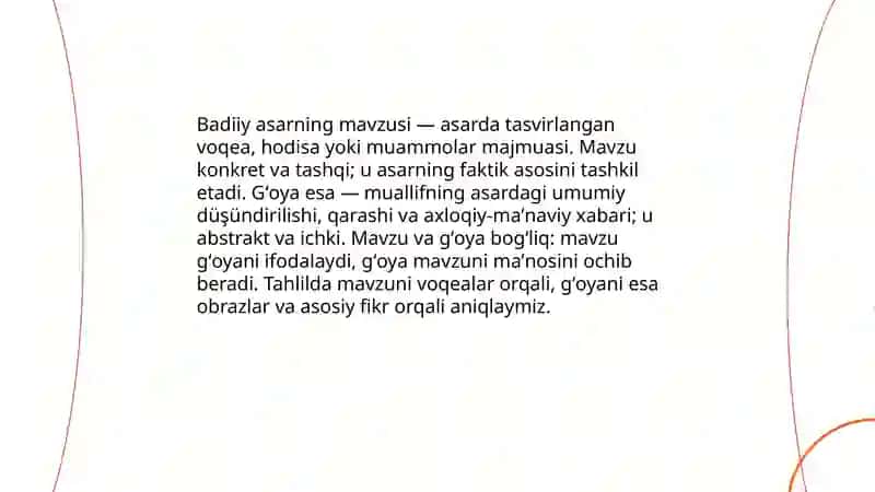 Badiiy asar haqida tushuncha 4