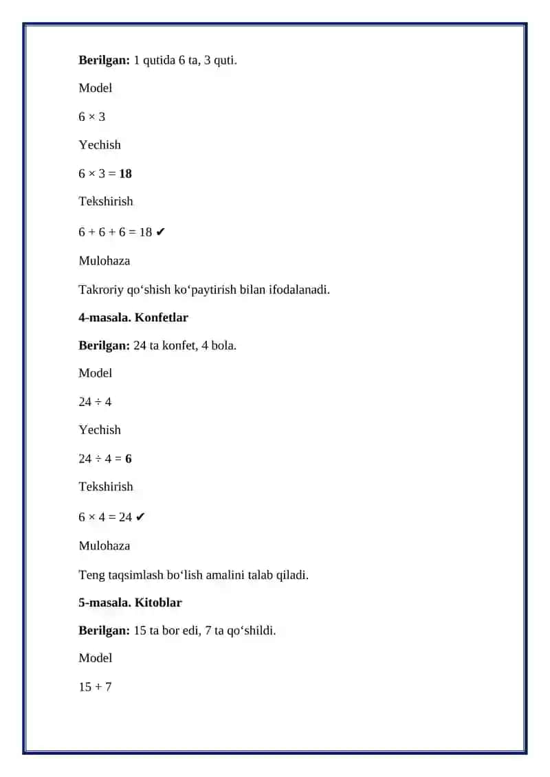 EGMA XALQARO BAHOLASH DASTURIDA MATEMATIK MULOHAZA YURITISH VA MUOMMONI HAL QILISH (MODELLASHTIRISH)ORASIDAGI BOG'LANISH SIKLI 4