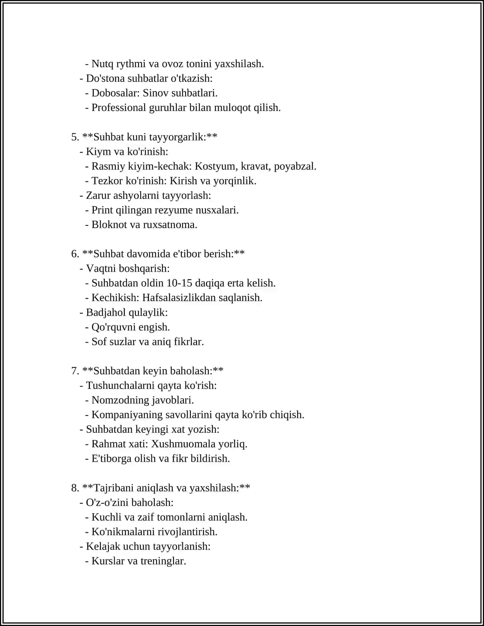 TARBIYACHINING SUHBATGA TAYYORLANISHI VA ÖTKAZISH USULLARI 4