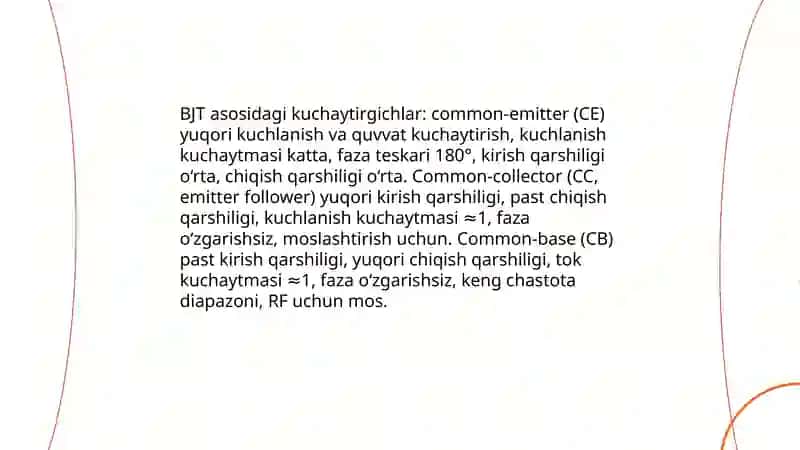 Yarim oʻtkazgichli kuchaytirgichlar 4