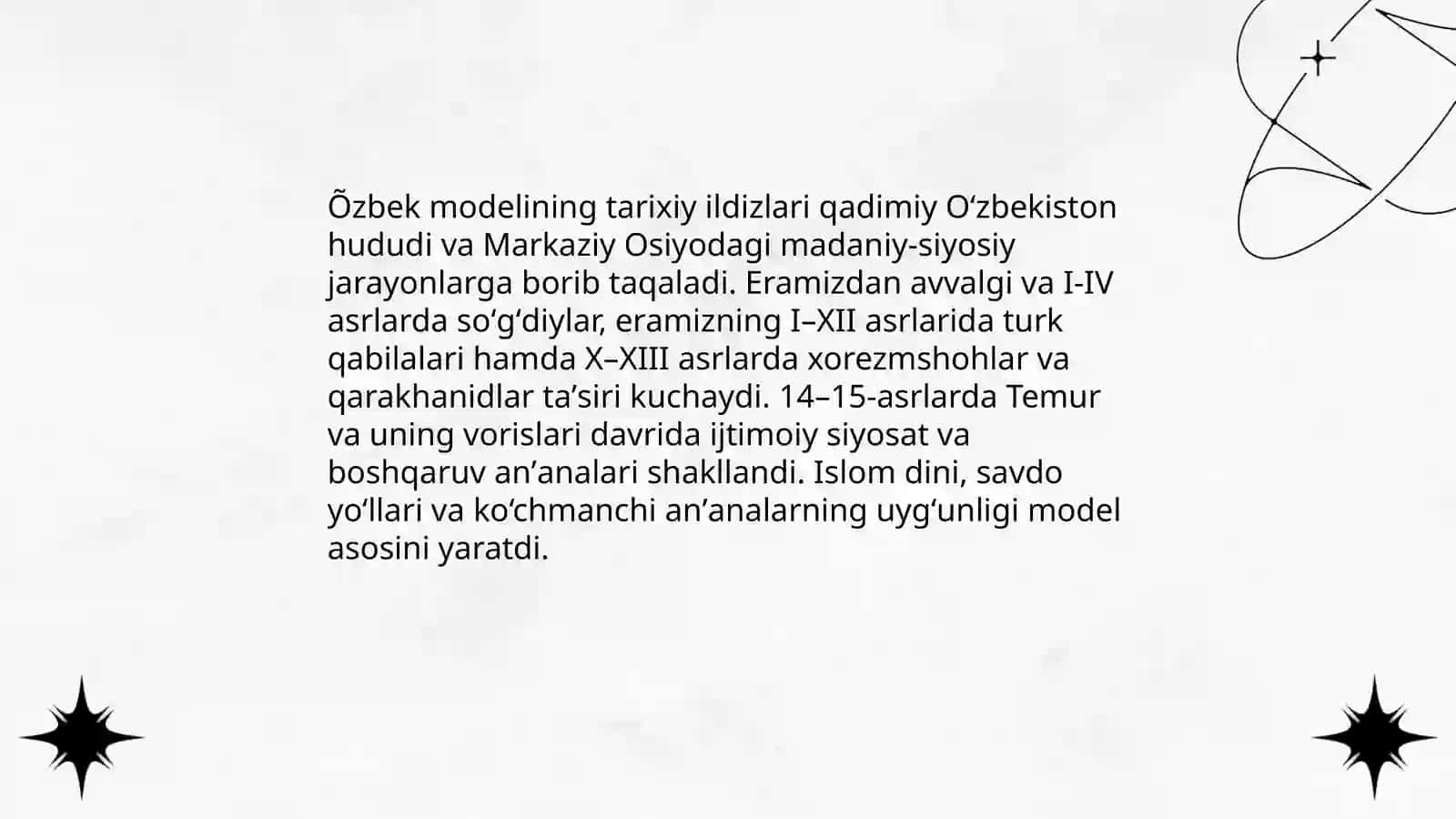 "Õzbek modeli" va uning tarixiy ahamiyati 4