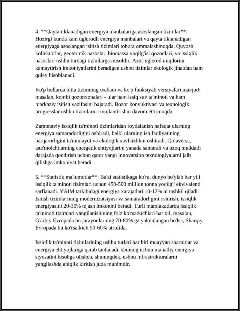 Markaziy issiqlik ta'minoti tizimlari 4
