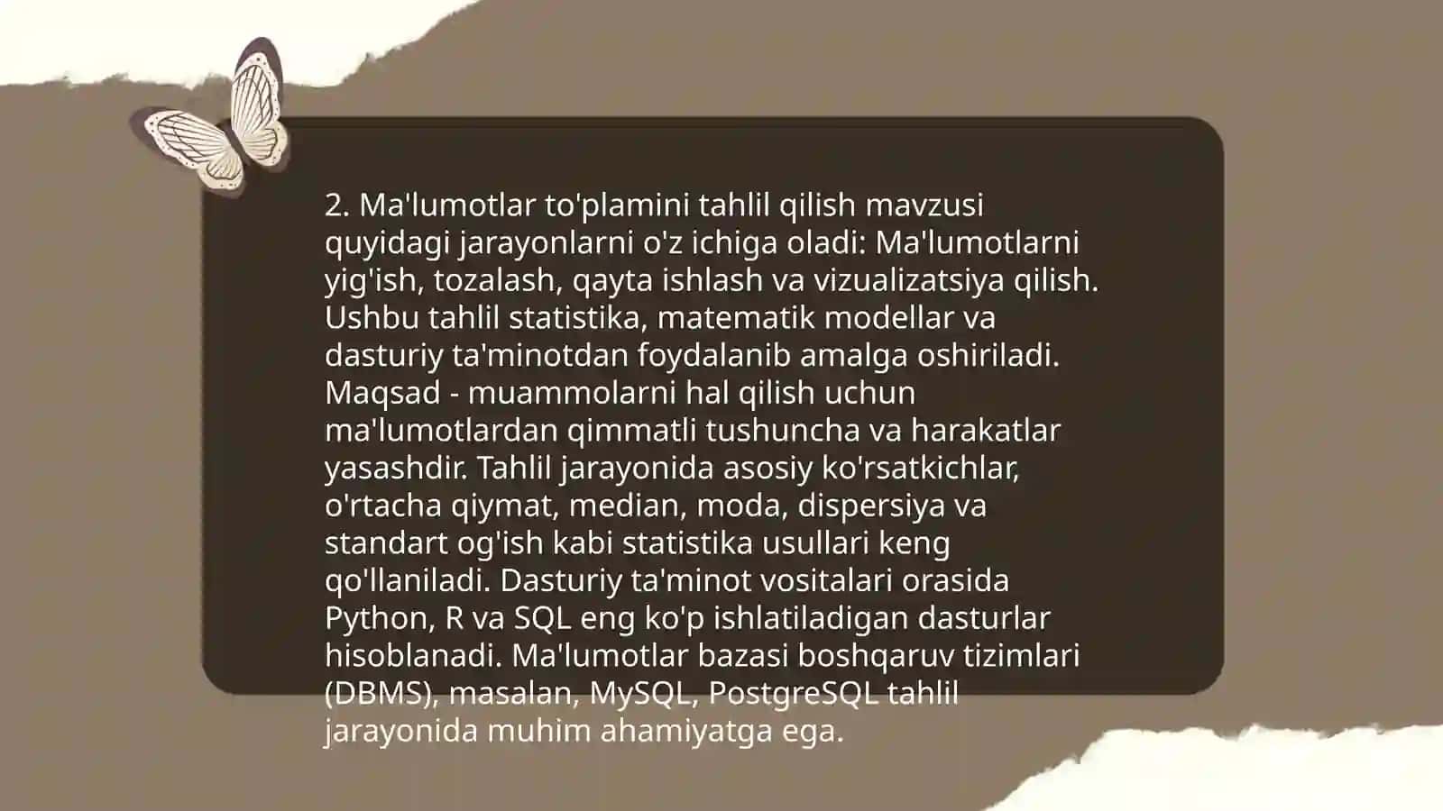 Ma'lumotlar bilan ishlash 4