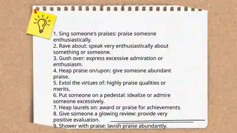 Idioms for Giving Praise 4