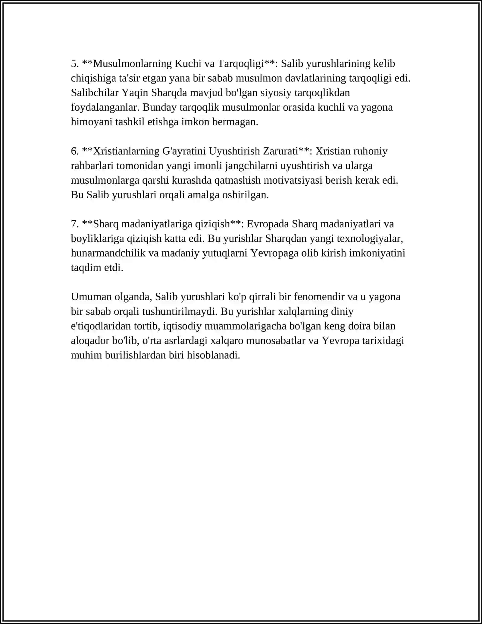 SALIB YURUSHLARI VA ULARNING BOSQISHLARI 4