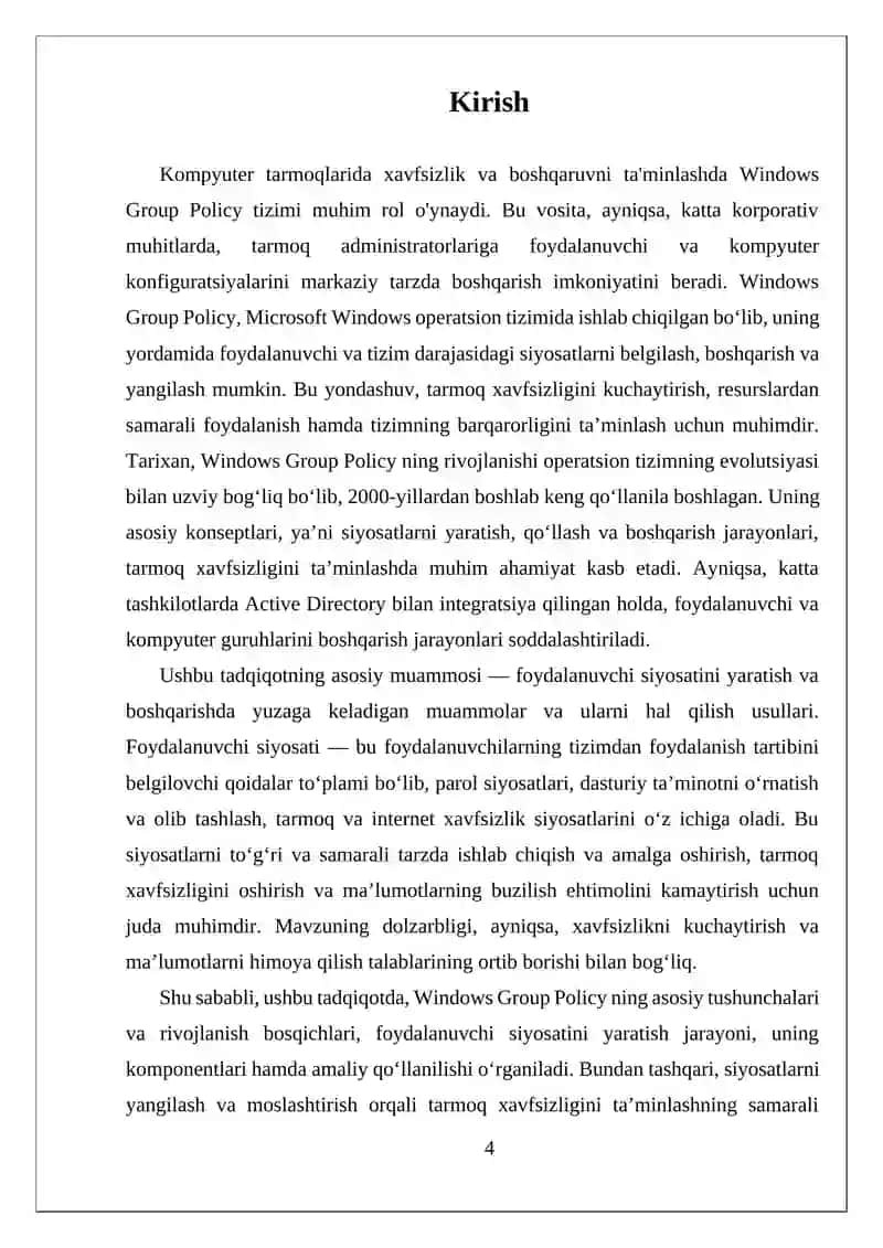 Windows Group Policy orqali foydalanuvchi siyosatini yaratish 4