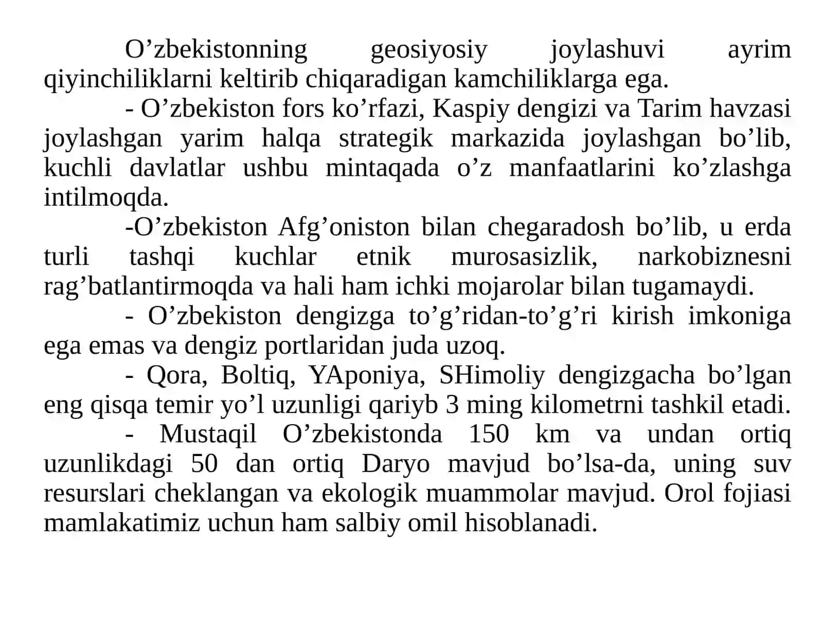 11-Mavzu. O’ZBEKISTONVAJAHON HAMJAMIYATI 4
