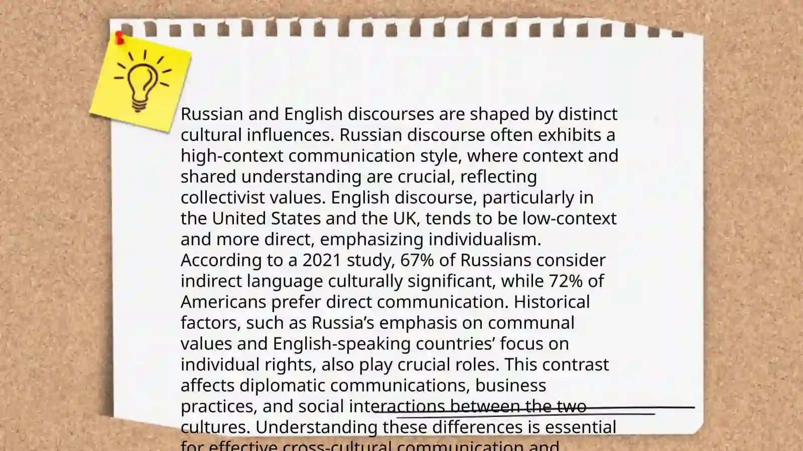 Comparative analysis of Russian and English discourses 4